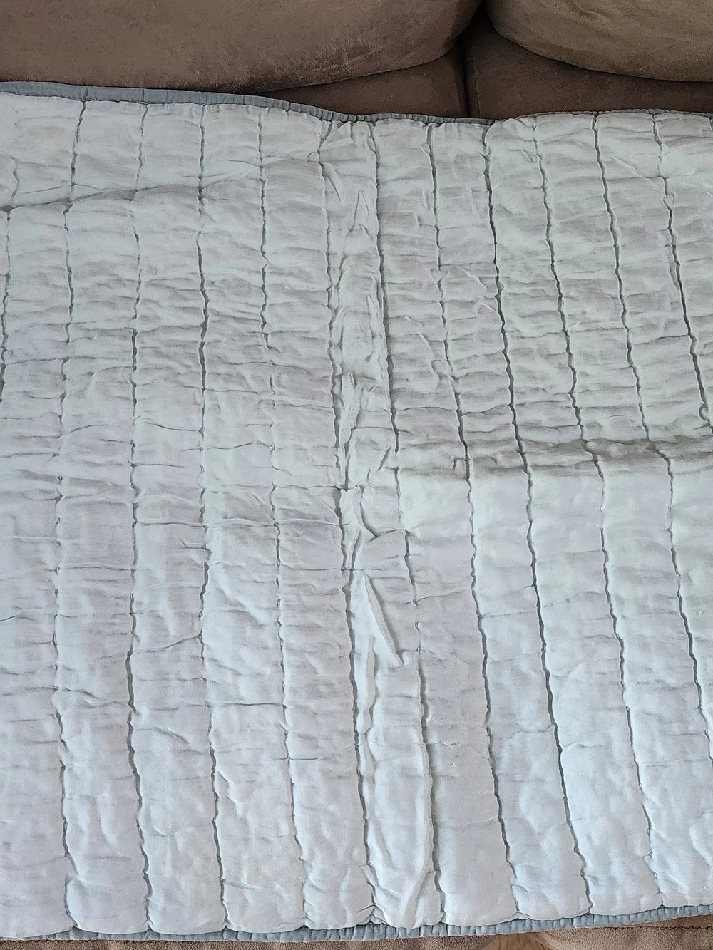 Blue Reversible Pillow Shams - 2 Regular Size Shams